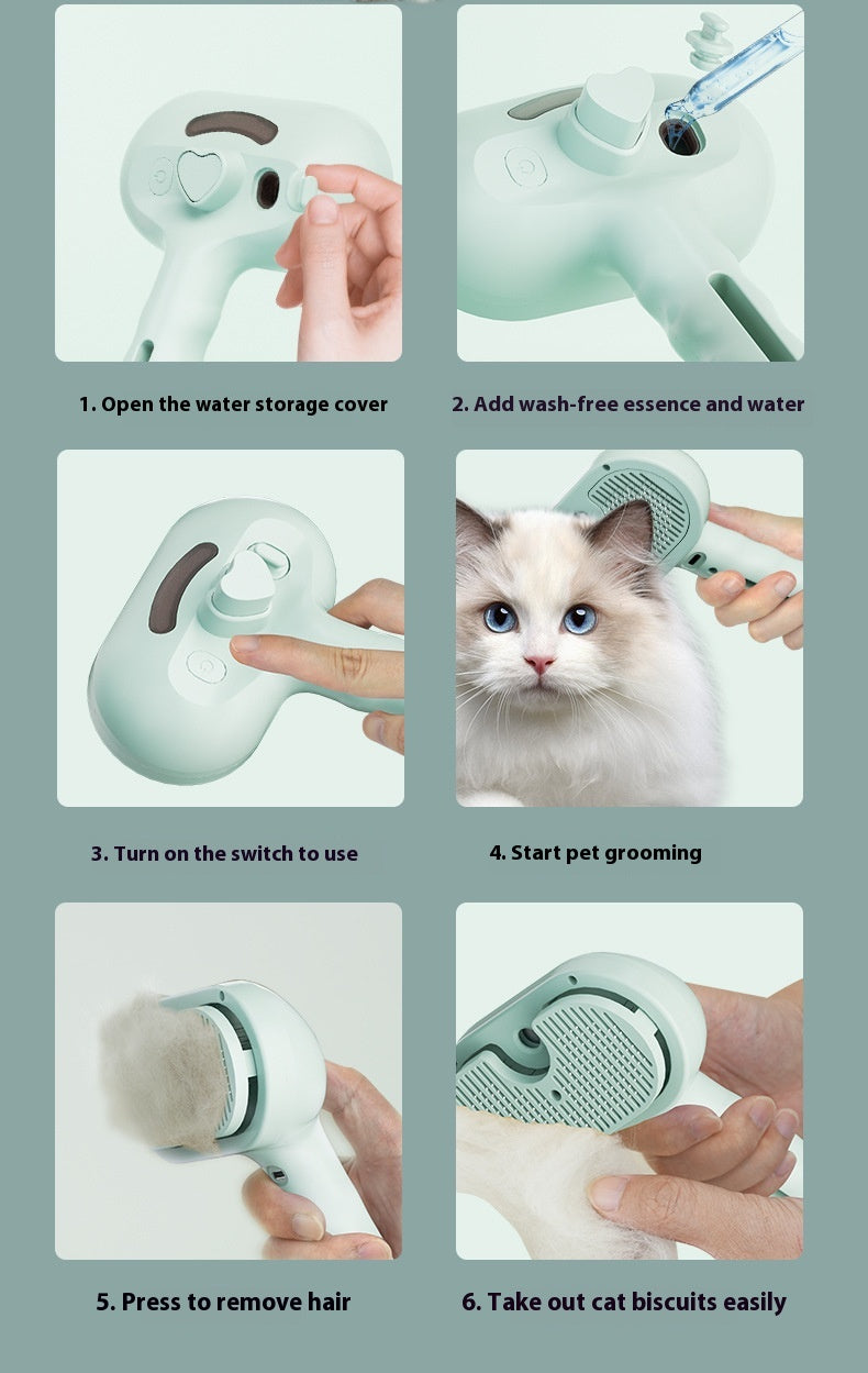 Pets Spray Hair Comb Pet Hair Remover Cleaning Brush Cats Grooming Dog Accessories Tools Dematting Water Mist Humidifier Comb Pet Supplies