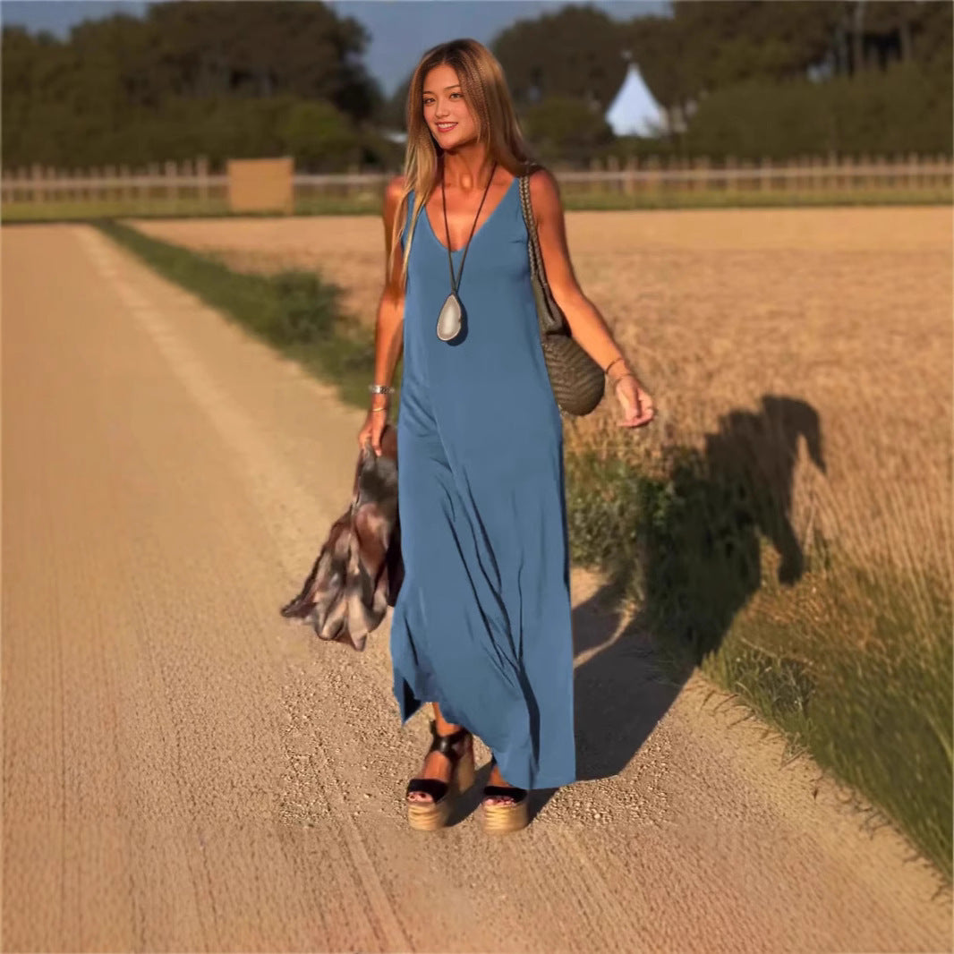 V-neck Strap Dress