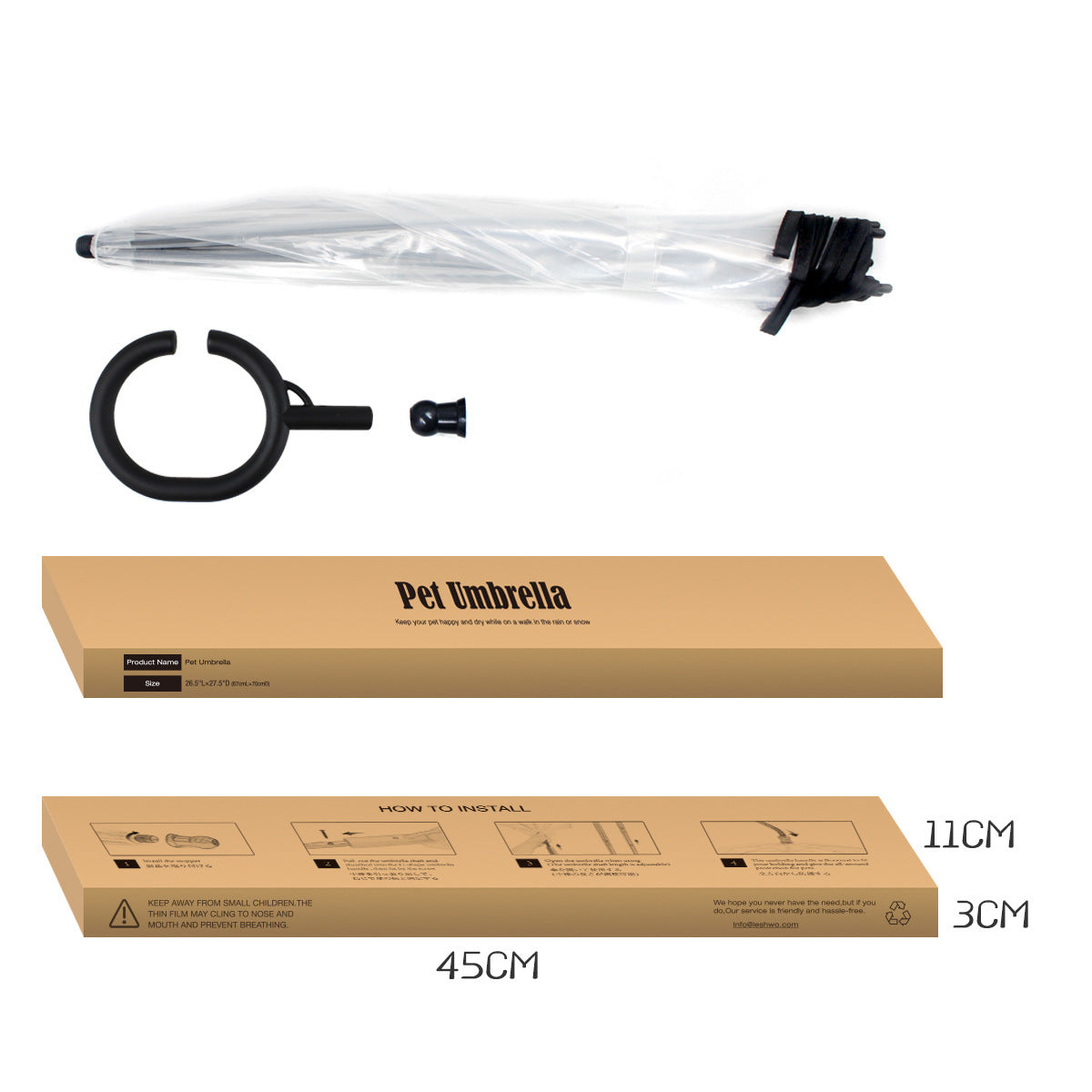 Pet Supplies Adjustable Pet C Type Umbrella