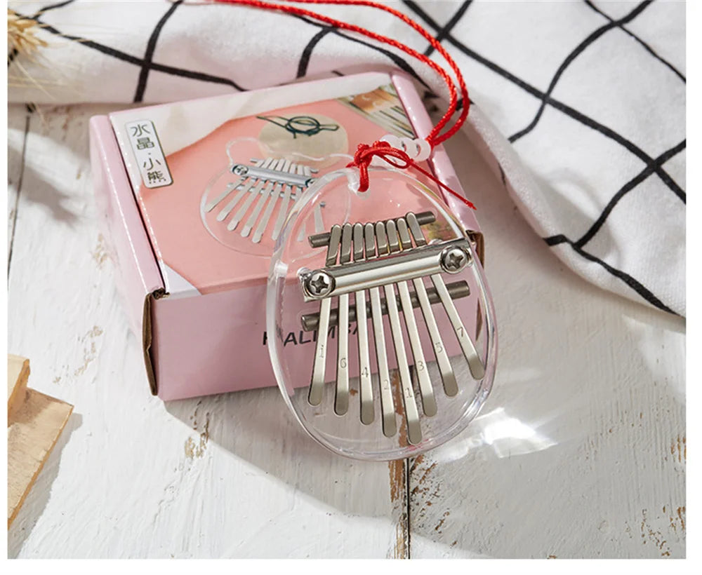 8 Key Mini Kalimba Exquisite Finger Thumb Piano Marimba Musical Good Accessory Pendant Gift Finger Keyboard Musical Instrument