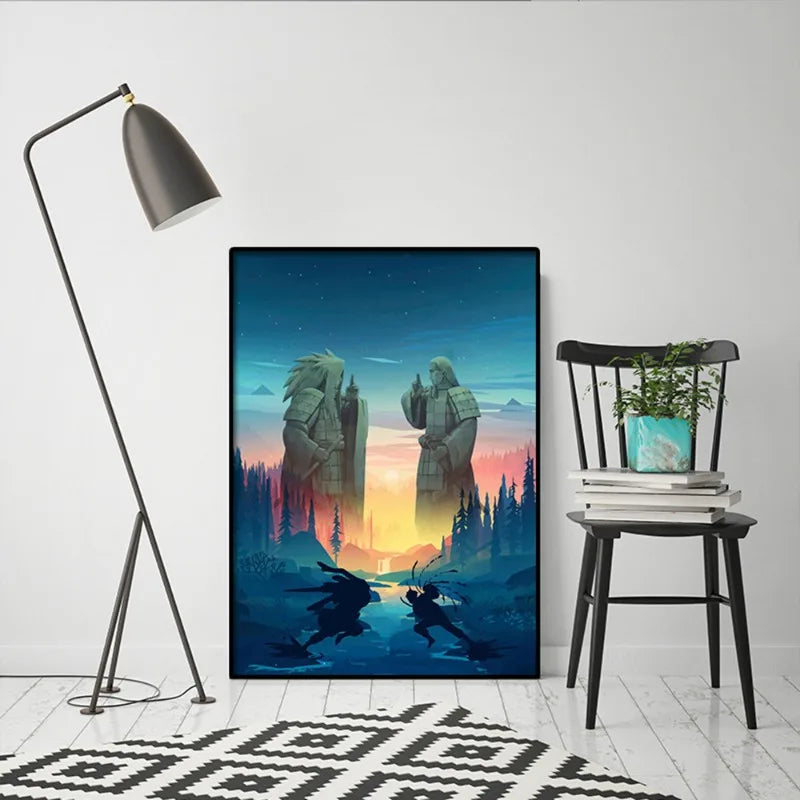 Naruto Poster Japanese Anime Naruto Sasuke HD Decorative Painting Frameless Canvas Painting Home Wall Decoration