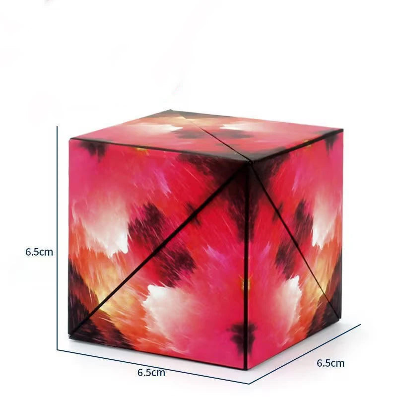 Variety Geometric Changeable Magnetic Magic Cube Anti Stress 3D Hand Flip Puzzle Cube Kids Stress Reliever Fidget Toy