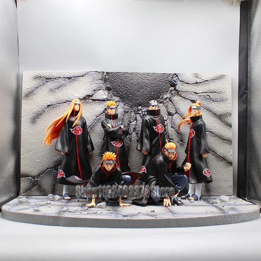 Anime Naruto Six Paths of Pain Figure Shippuden Statue GK NARUTO Models Pain Action Figure Model PVC Collectible Ornament Toys