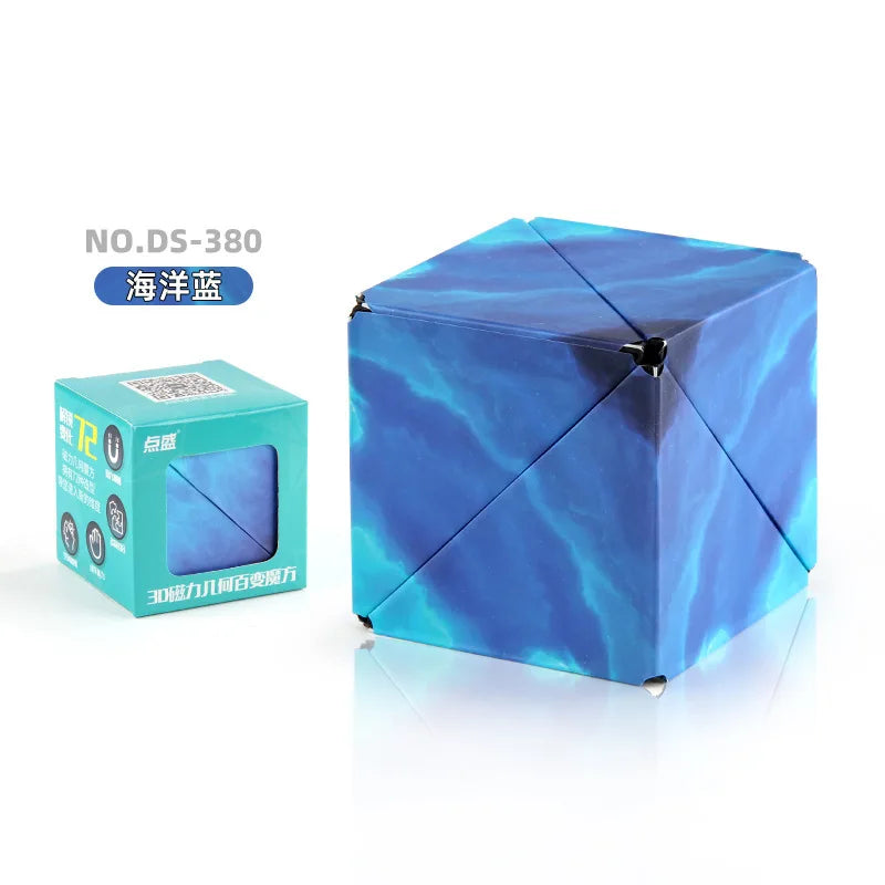 Variety Geometric Changeable Magnetic Magic Cube Anti Stress 3D Hand Flip Puzzle Cube Kids Stress Reliever Fidget Toy