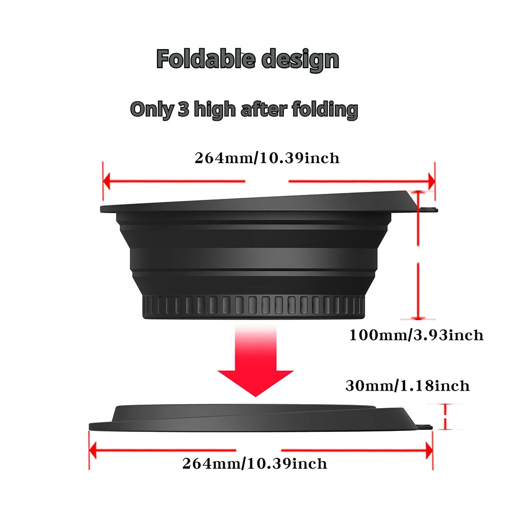 ABS Foldable Ice Bath Bowl For Face Cooling Ergonomic For Convenient Large Foldable Silicone Bowl
