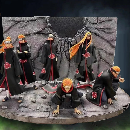 Anime Naruto Six Paths of Pain Figure Shippuden Statue GK NARUTO Models Pain Action Figure Model PVC Collectible Ornament Toys