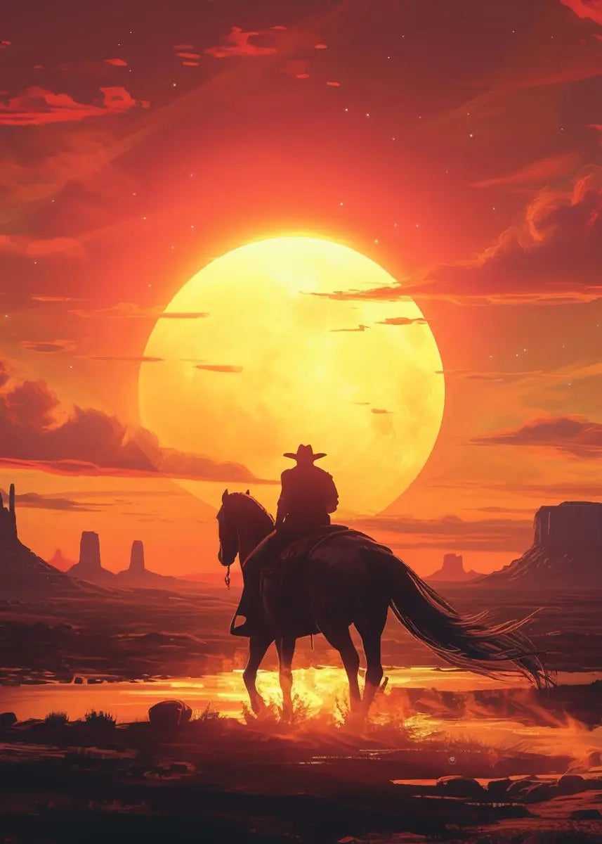 Classic Retro Game Cowboy Character Red Dead Redemption 2 Canvas Painting Poster Print Wall Art Living Room Home Decoration