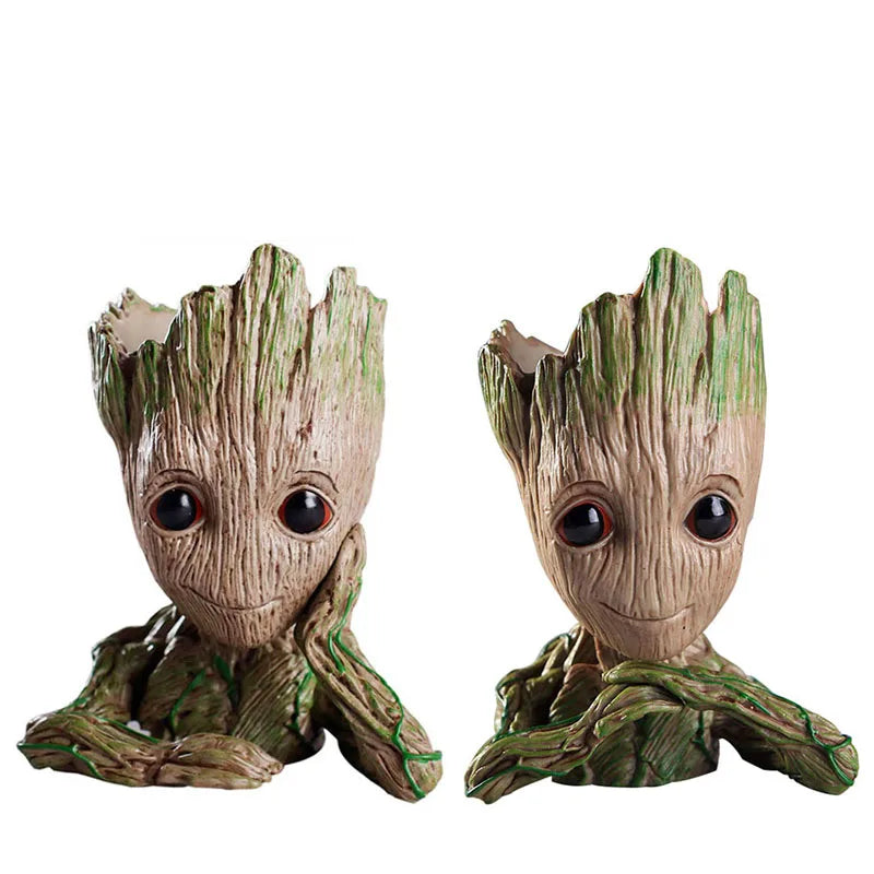 Baby Groot Flower Pot Home Decoration Planters For Indoor Plants Anime Heroism Figure Office Desktop Display Ornament Pen Holder