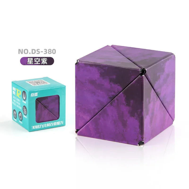 Variety Geometric Changeable Magnetic Magic Cube Anti Stress 3D Hand Flip Puzzle Cube Kids Stress Reliever Fidget Toy