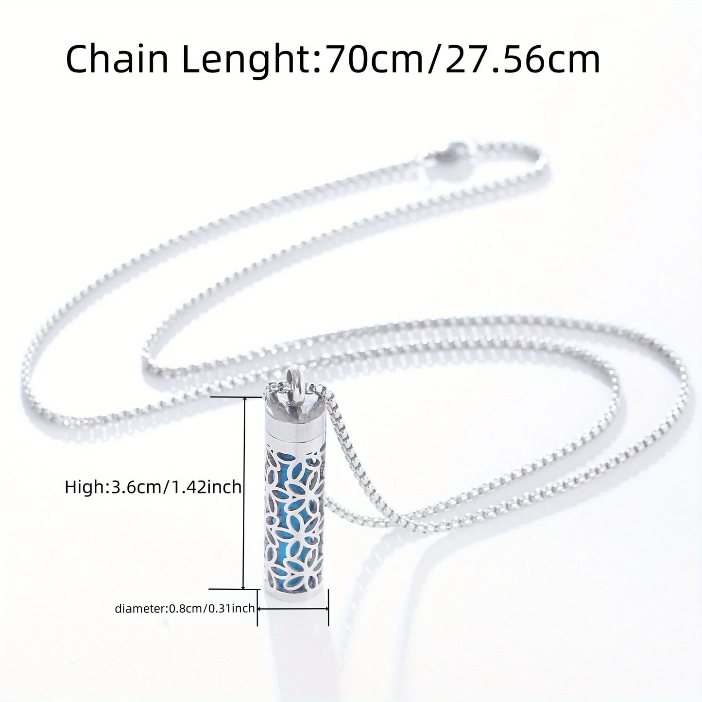 Essential Oil Necklace Aromatherapy Pendant Necklace 316L Stainless Steel Diffuser Necklace, Essential Oil Jewelry Gift