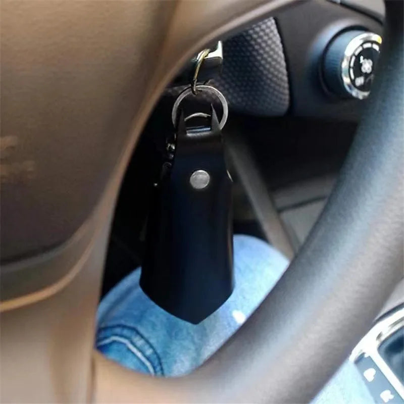 Superhero Bruce Wayne Leather Key Chain Car Keys Bat Pendant Key