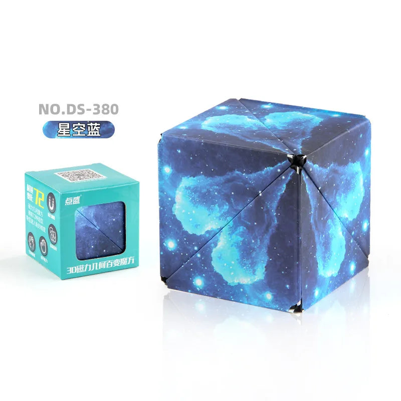 Variety Geometric Changeable Magnetic Magic Cube Anti Stress 3D Hand Flip Puzzle Cube Kids Stress Reliever Fidget Toy