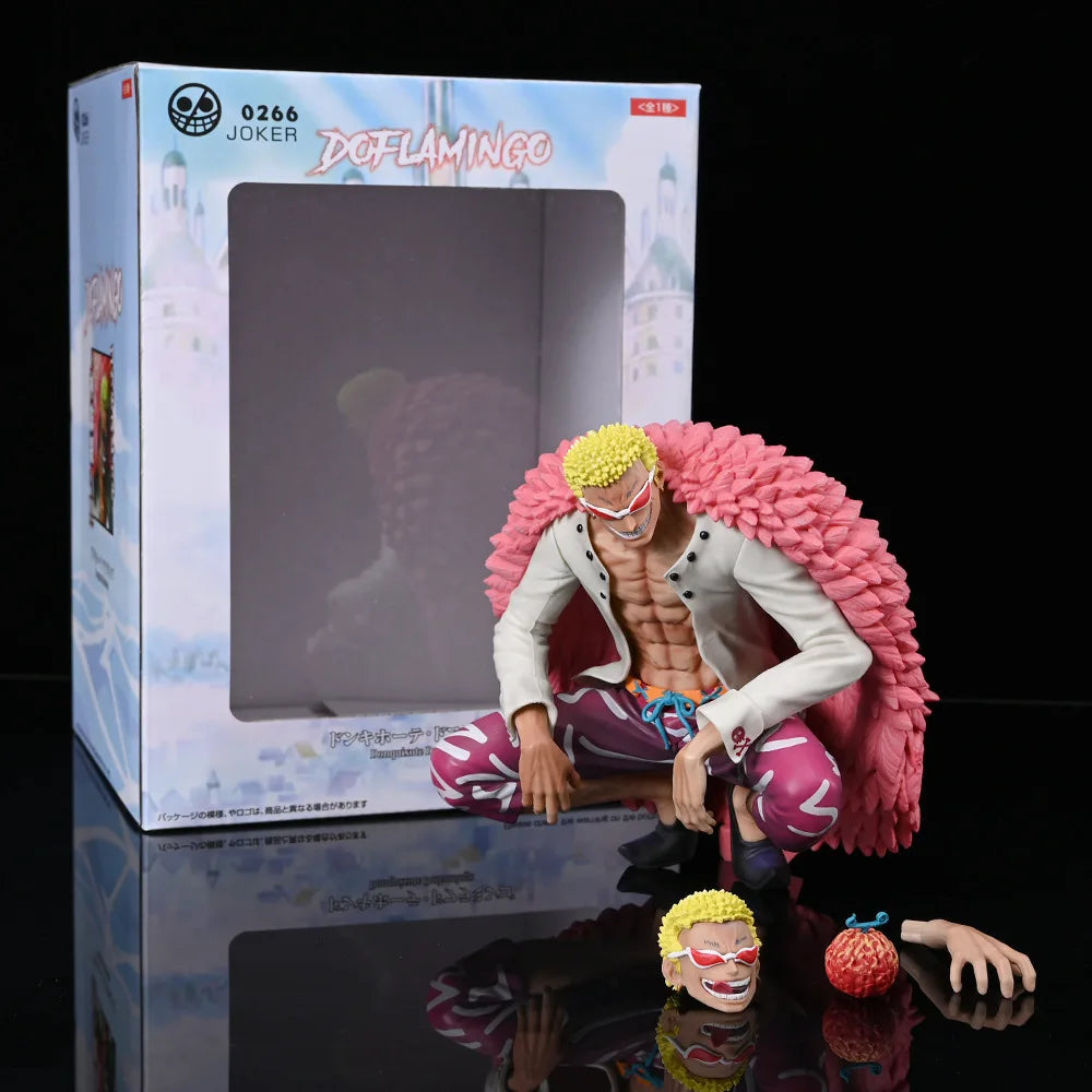 Anime One Piece Figure Donquixote Doflamingo Action Figure One Piece Shichibukai Hen 16cm PVC Collection Model Doll Gifts Toys