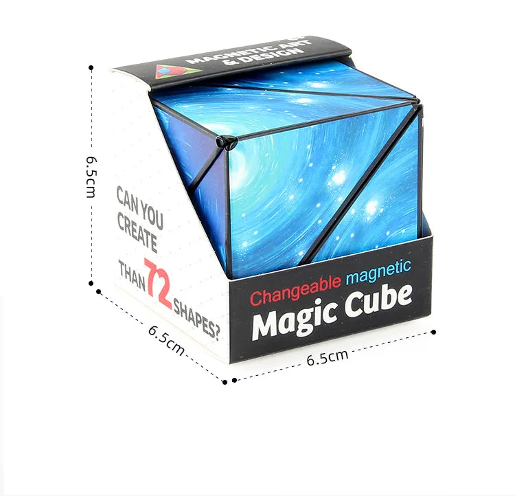 Variety Geometric Changeable Magnetic Magic Cube Anti Stress 3D Hand Flip Puzzle Cube Kids Stress Reliever Fidget Toy