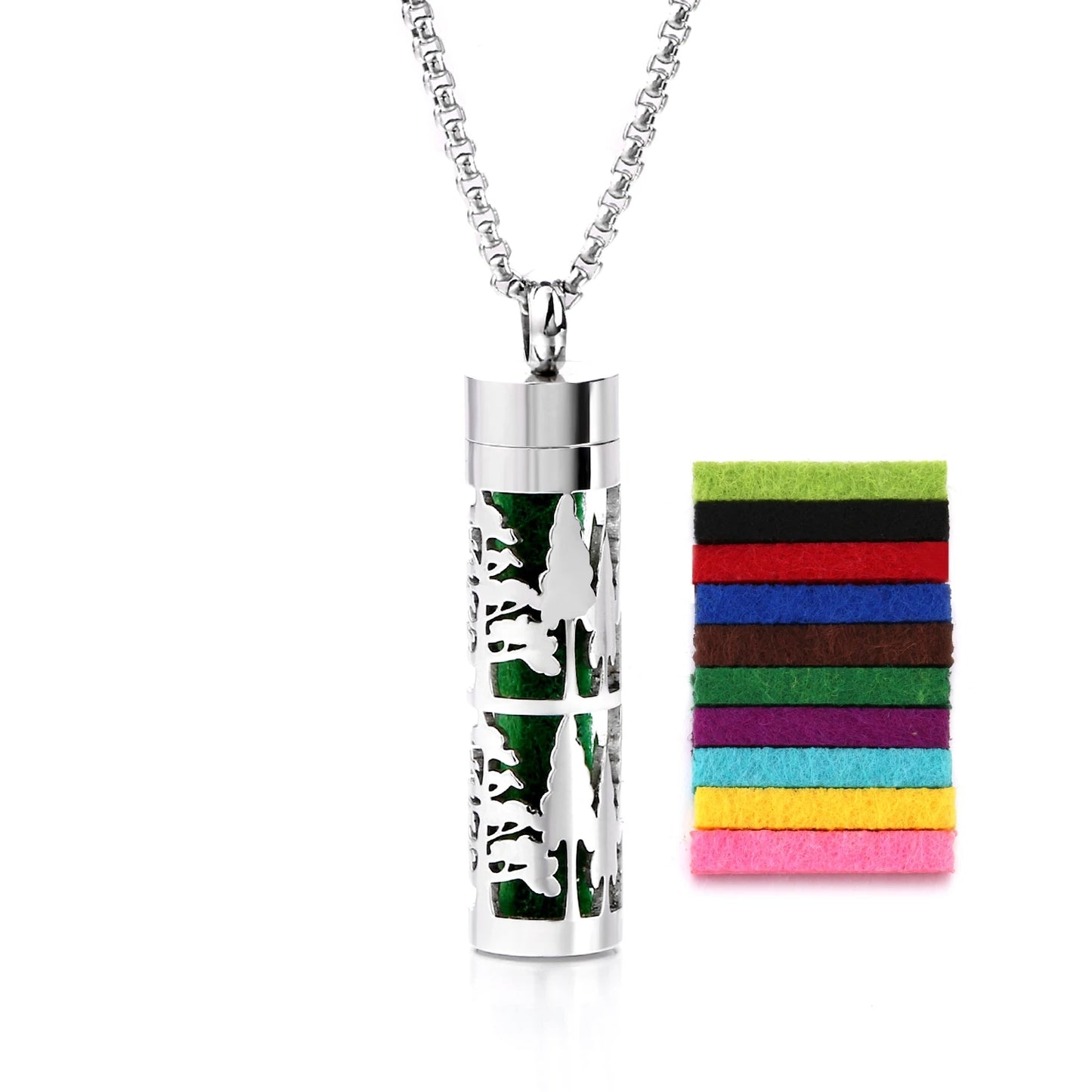 Essential Oil Necklace Aromatherapy Pendant Necklace 316L Stainless Steel Diffuser Necklace, Essential Oil Jewelry Gift