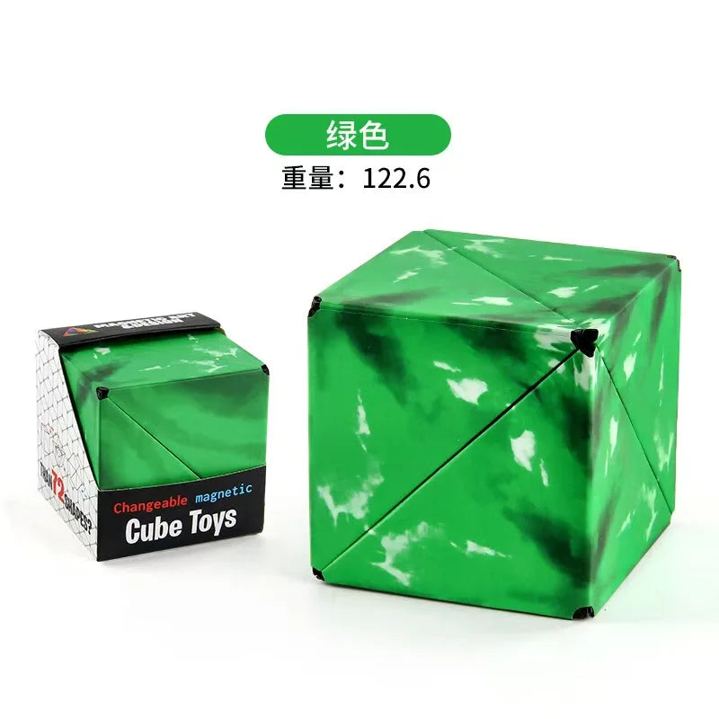 Variety Geometric Changeable Magnetic Magic Cube Anti Stress 3D Hand Flip Puzzle Cube Kids Stress Reliever Fidget Toy