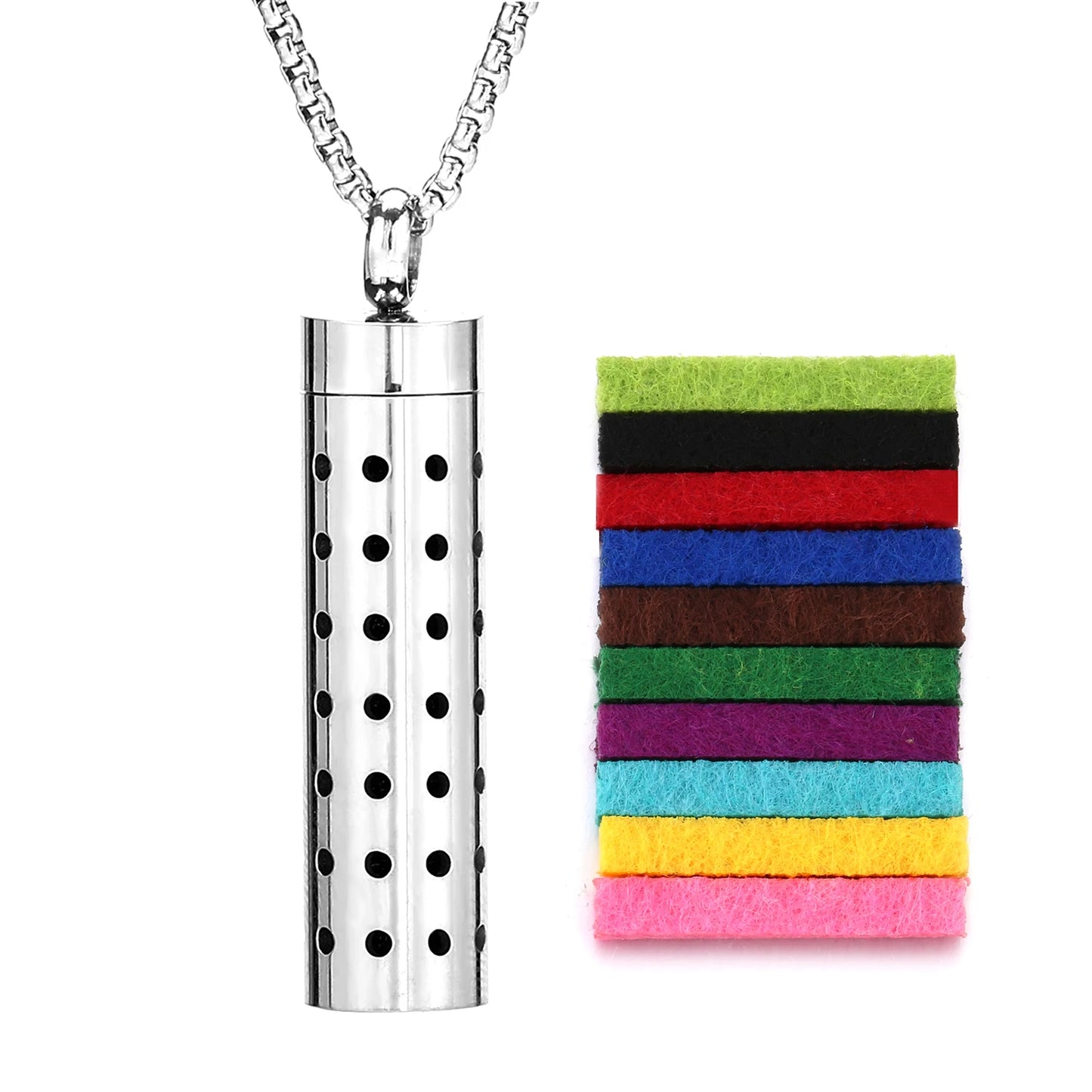 Essential Oil Necklace Aromatherapy Pendant Necklace 316L Stainless Steel Diffuser Necklace, Essential Oil Jewelry Gift