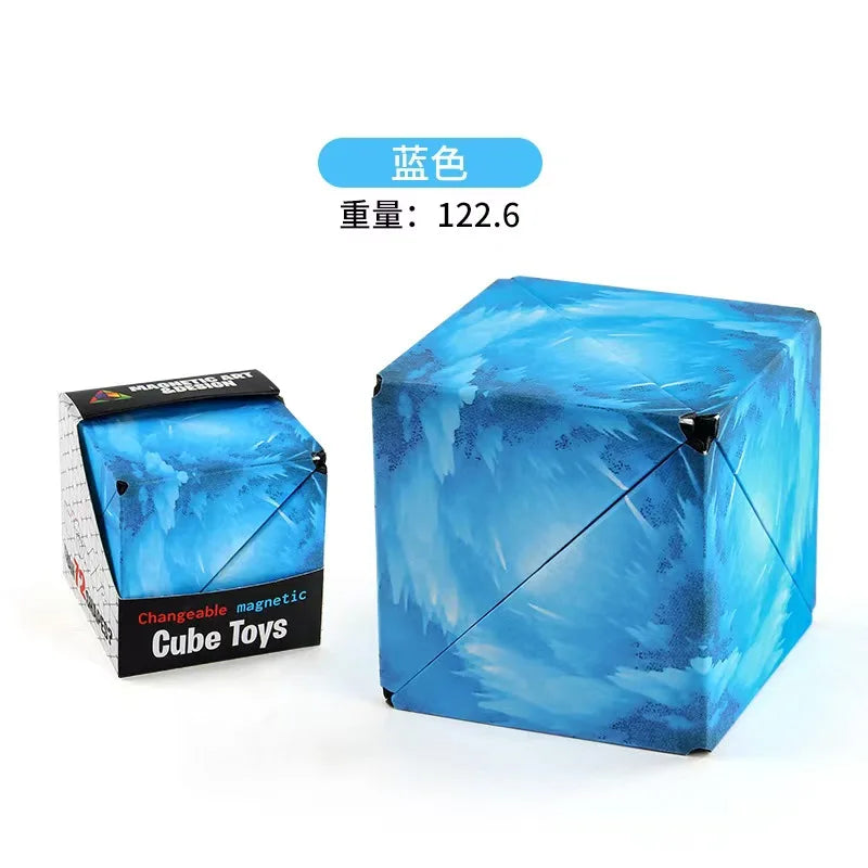 Variety Geometric Changeable Magnetic Magic Cube Anti Stress 3D Hand Flip Puzzle Cube Kids Stress Reliever Fidget Toy