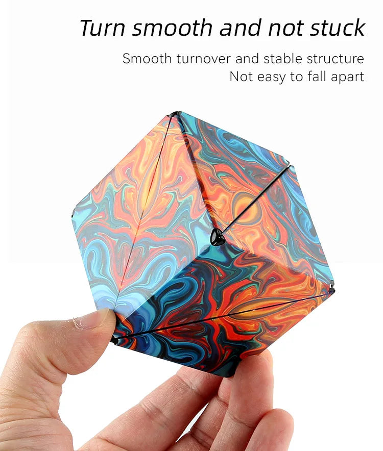 Variety Geometric Changeable Magnetic Magic Cube Anti Stress 3D Hand Flip Puzzle Cube Kids Stress Reliever Fidget Toy