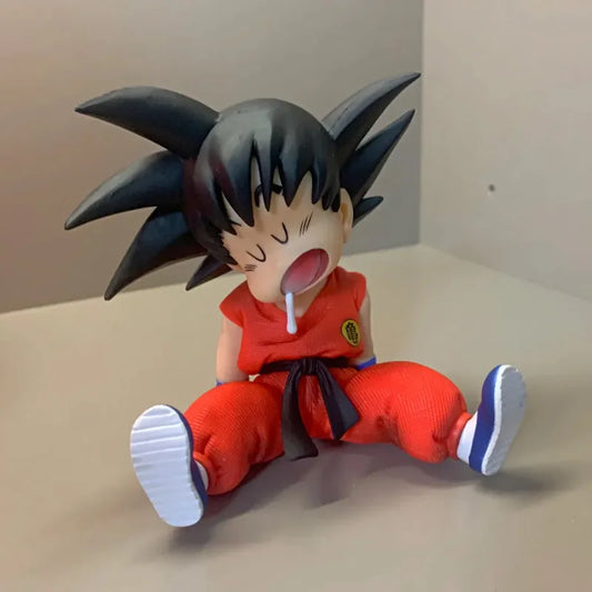 Dragon Ball Sleeping Goku Handmade Model Decoration Dragon Ball Z Anime Figure Goku Boy Doll Toy Decoration Birthday Gift