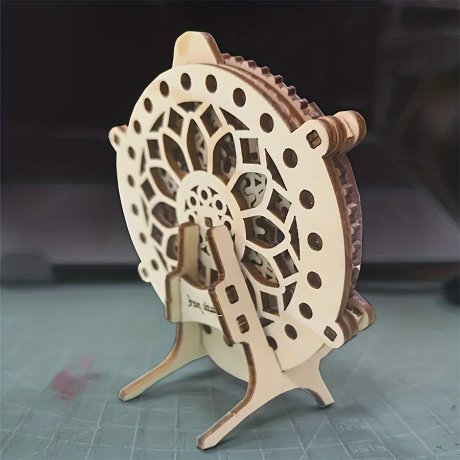 3D Wooden Puzzle Perpetual Calendar Mechanical Gears Toy Building Set Brain Teaser Games Engineering Toys model kits handmade