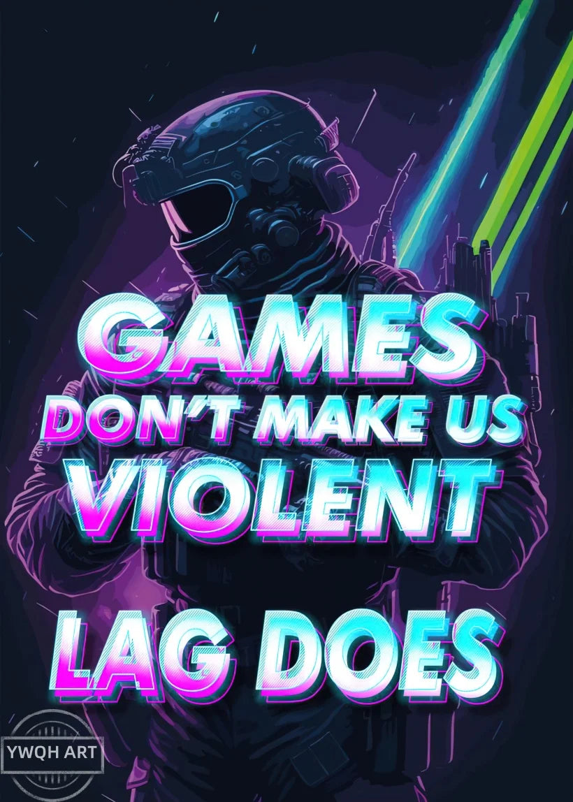 Neon Gaming Poster 'Eat Sleep Game Repeat' Canvas Wall Art Modern Gamer Logic Decor for Boys Room Unframed Home Decor
