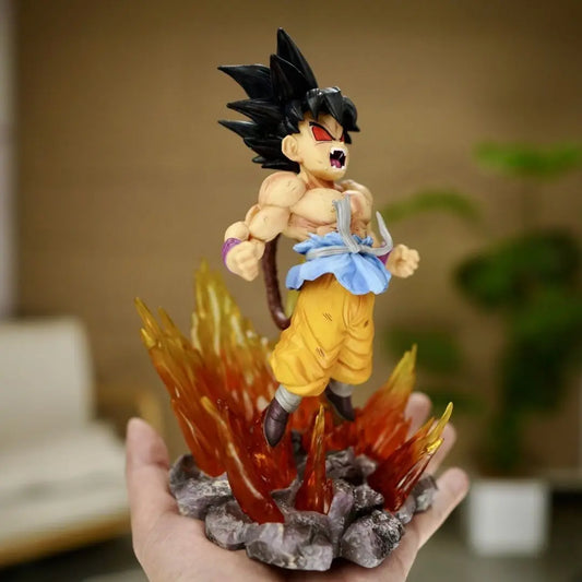 Anime Dragon Ball Son Goku Figure Red Eye Model Doll Dragon Ball Toy Action Figure PVC Sitting Position Earth Dragon Ball