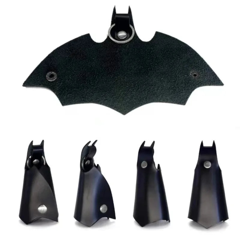 Superhero Bruce Wayne Leather Key Chain Car Keys Bat Pendant Key