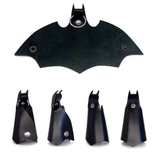 Superhero Bruce Wayne Leather Key Chain Car Keys Bat Pendant Key