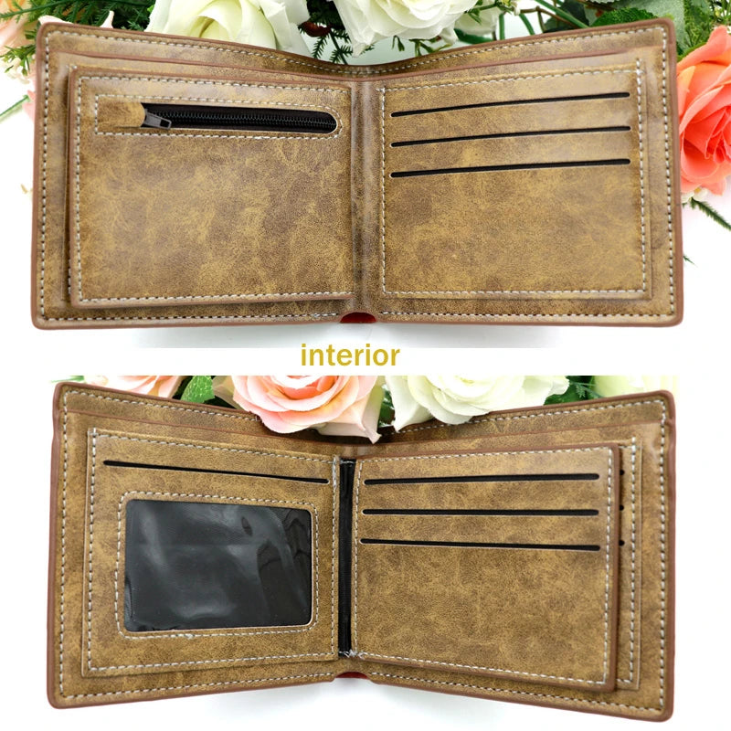 Anime Scout Regiment Khaki Short Attack Wallet Folding Purse Titan