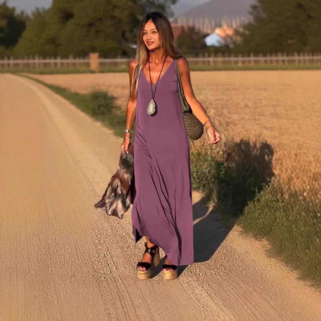 V-neck Strap Dress