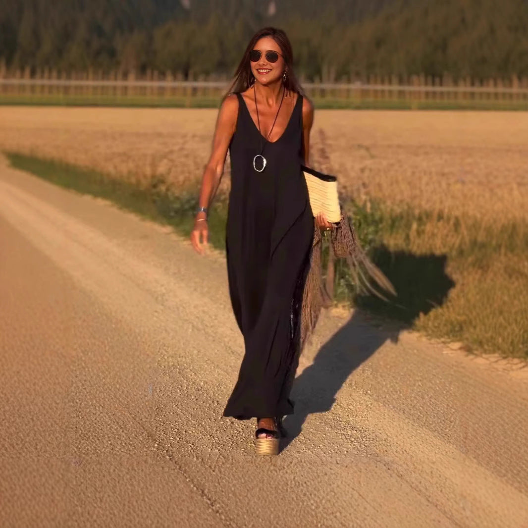 V-neck Strap Dress