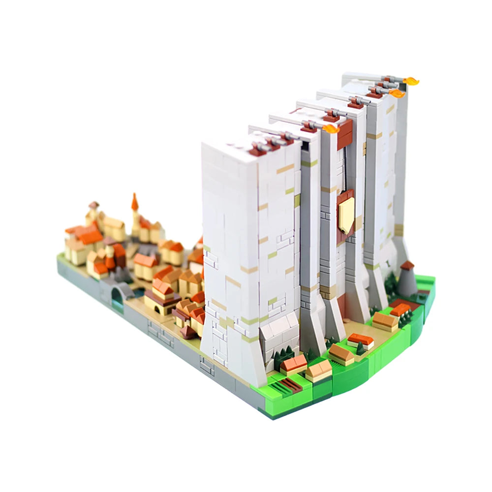 Gobricks MOC The Wall Attack on Titan Bricks Model Anime Action Movie  Attack on Titan Building Blocks Educational Toys Gift