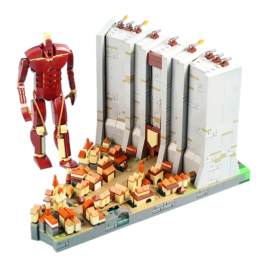 Gobricks MOC The Wall Attack on Titan Bricks Model Anime Action Movie  Attack on Titan Building Blocks Educational Toys Gift