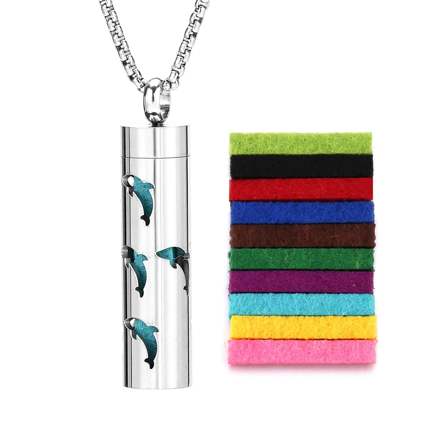 Essential Oil Necklace Aromatherapy Pendant Necklace 316L Stainless Steel Diffuser Necklace, Essential Oil Jewelry Gift