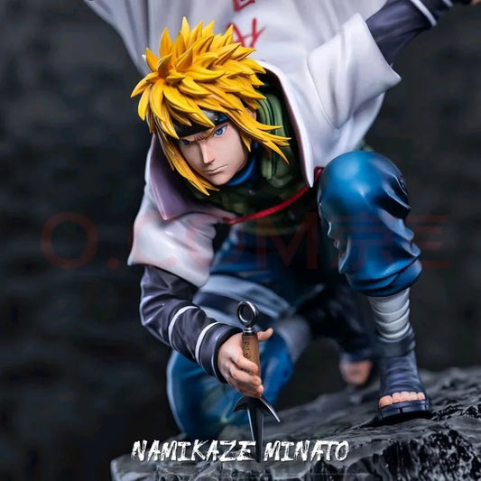 New NARUTO Anime Figure Namikaze Minato Peripherals Model Replaceable Header Statue Desktop Ornaments Birthday Gifts Toys
