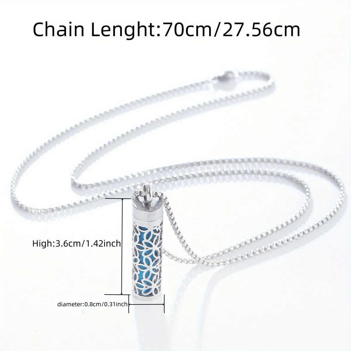 Essential Oil Necklace Aromatherapy Pendant Necklace 316L Stainless Steel Diffuser Necklace, Essential Oil Jewelry Gift