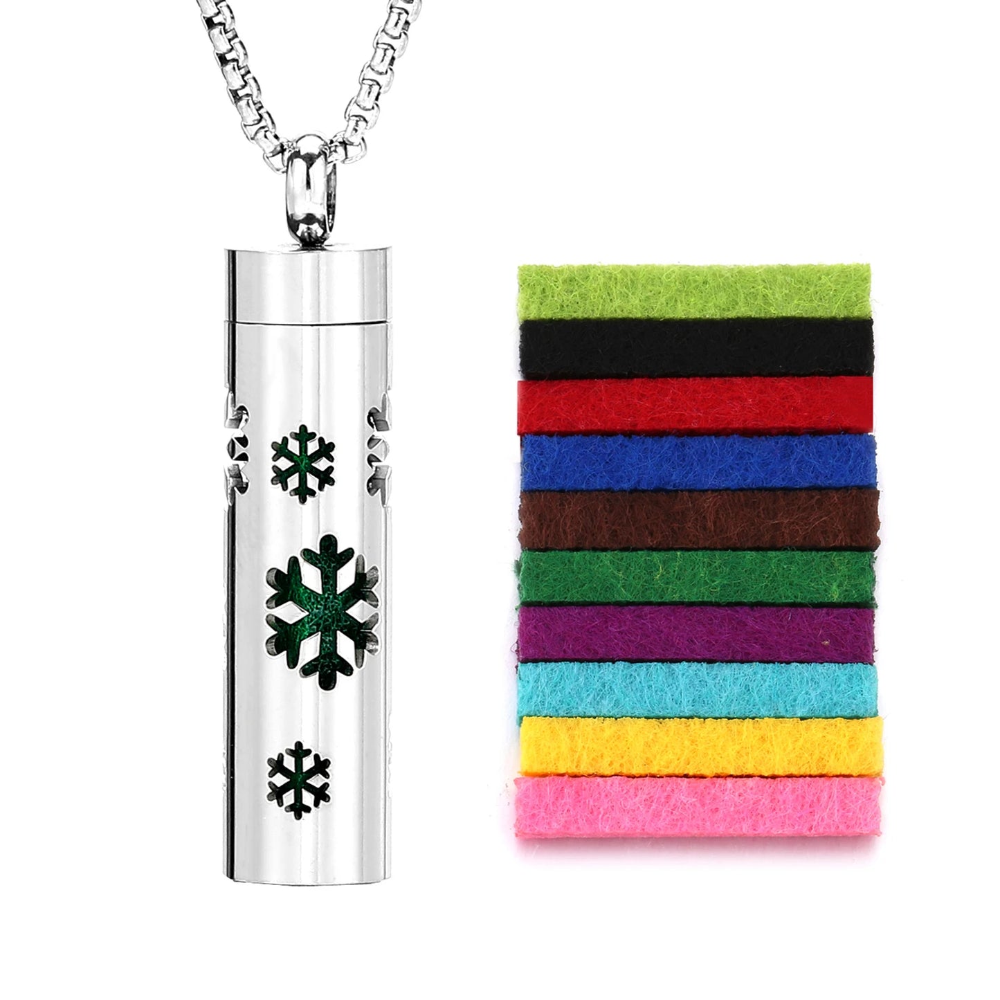 Essential Oil Necklace Aromatherapy Pendant Necklace 316L Stainless Steel Diffuser Necklace, Essential Oil Jewelry Gift