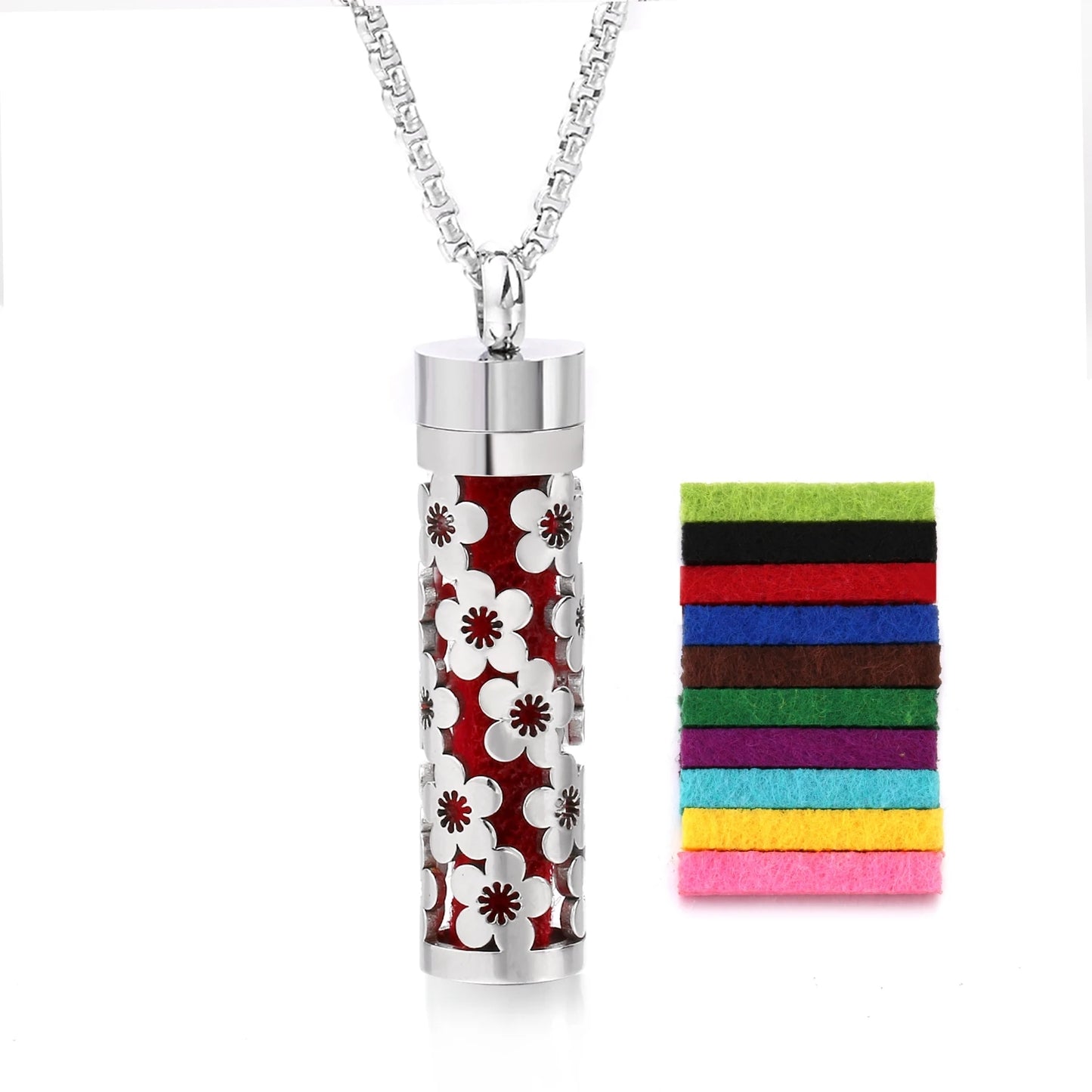 Essential Oil Necklace Aromatherapy Pendant Necklace 316L Stainless Steel Diffuser Necklace, Essential Oil Jewelry Gift