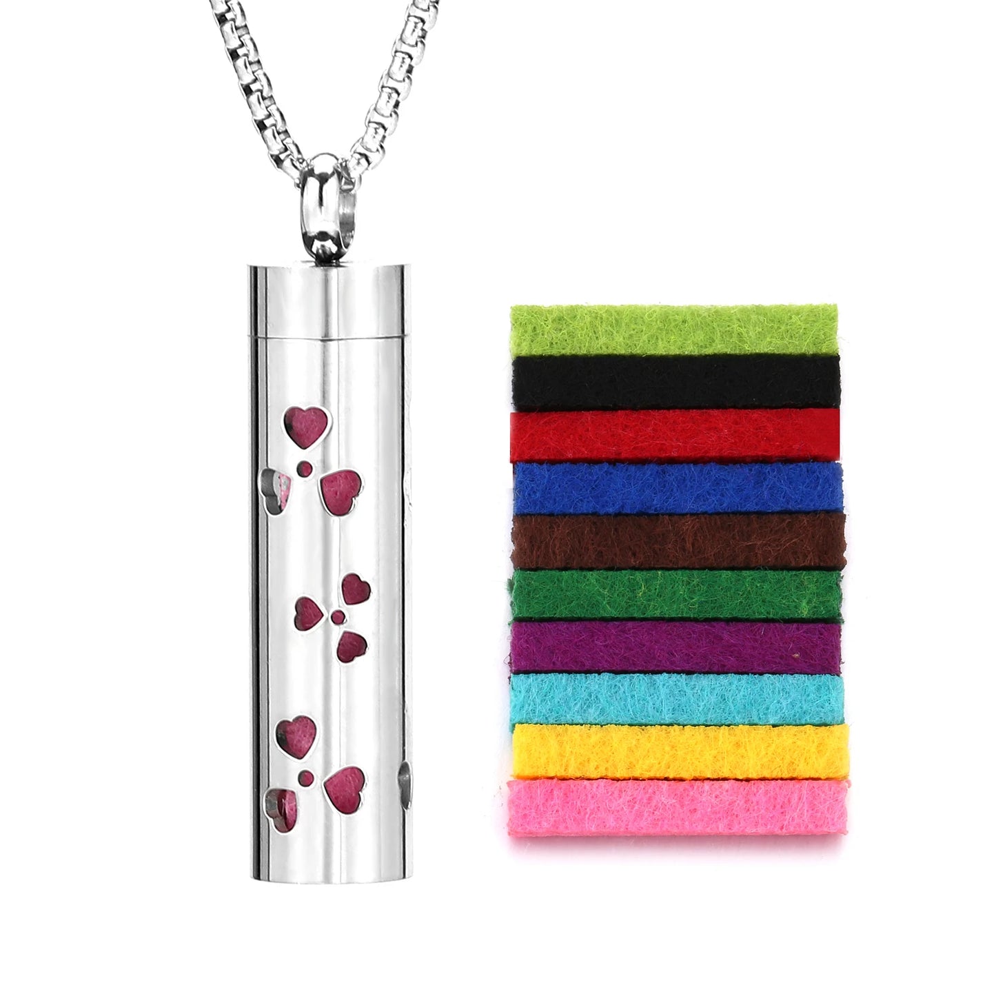 Essential Oil Necklace Aromatherapy Pendant Necklace 316L Stainless Steel Diffuser Necklace, Essential Oil Jewelry Gift