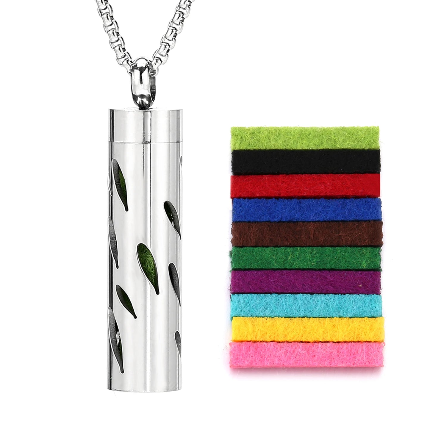 Essential Oil Necklace Aromatherapy Pendant Necklace 316L Stainless Steel Diffuser Necklace, Essential Oil Jewelry Gift