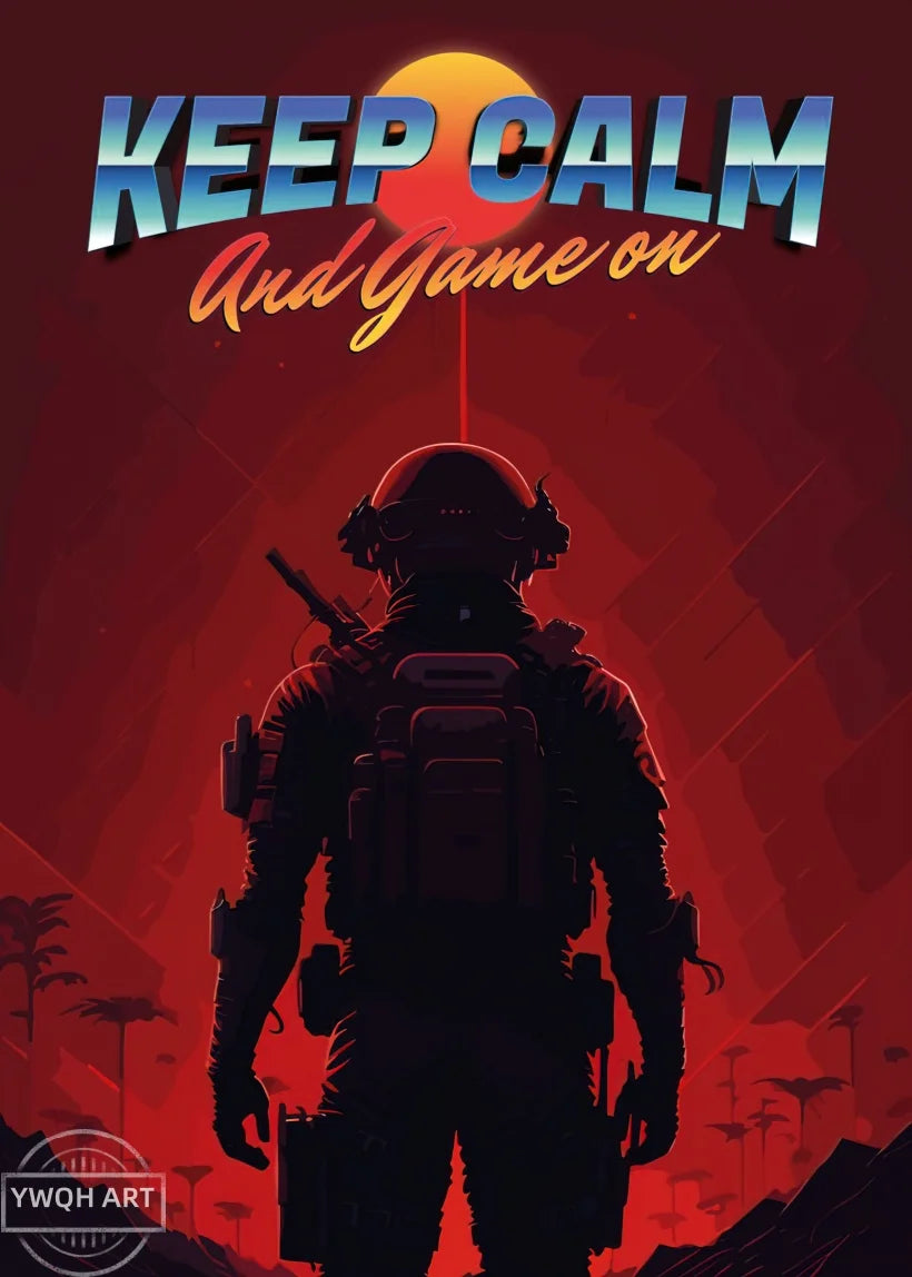 Neon Gaming Poster 'Eat Sleep Game Repeat' Canvas Wall Art Modern Gamer Logic Decor for Boys Room Unframed Home Decor