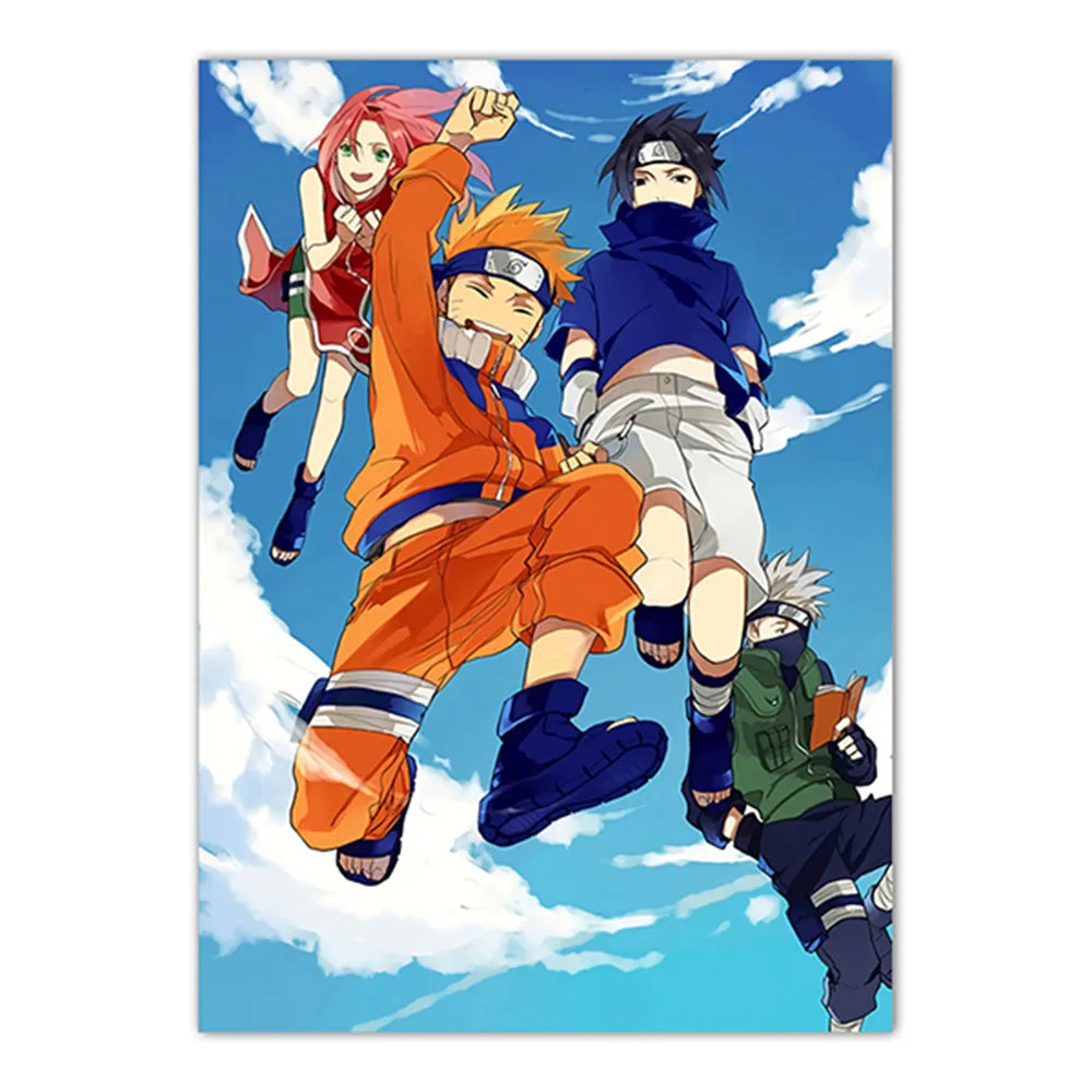 Naruto Poster Japanese Anime Naruto Sasuke HD Decorative Painting Frameless Canvas Painting Home Wall Decoration