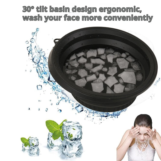 ABS Foldable Ice Bath Bowl For Face Cooling Ergonomic For Convenient Large Foldable Silicone Bowl