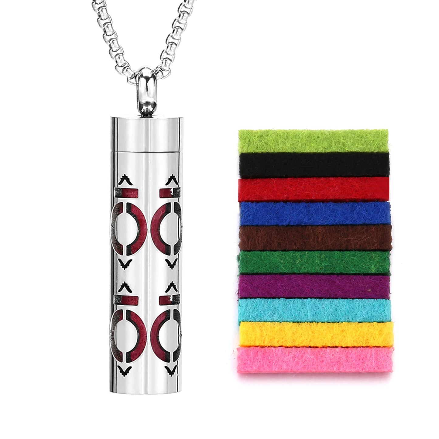 Essential Oil Necklace Aromatherapy Pendant Necklace 316L Stainless Steel Diffuser Necklace, Essential Oil Jewelry Gift