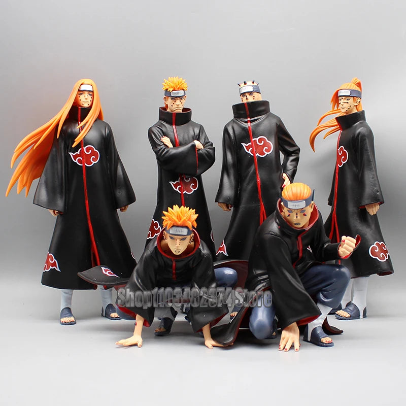 Anime Naruto Six Paths of Pain Figure Shippuden Statue GK NARUTO Models Pain Action Figure Model PVC Collectible Ornament Toys