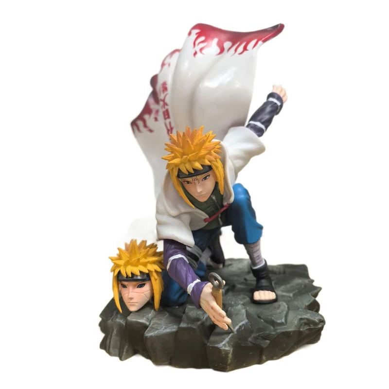 New NARUTO Anime Figure Namikaze Minato Peripherals Model Replaceable Header Statue Desktop Ornaments Birthday Gifts Toys