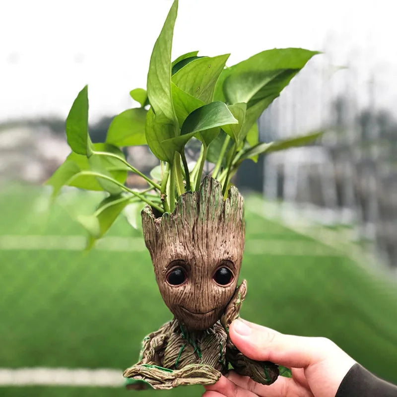 Baby Groot Flower Pot Home Decoration Planters For Indoor Plants Anime Heroism Figure Office Desktop Display Ornament Pen Holder