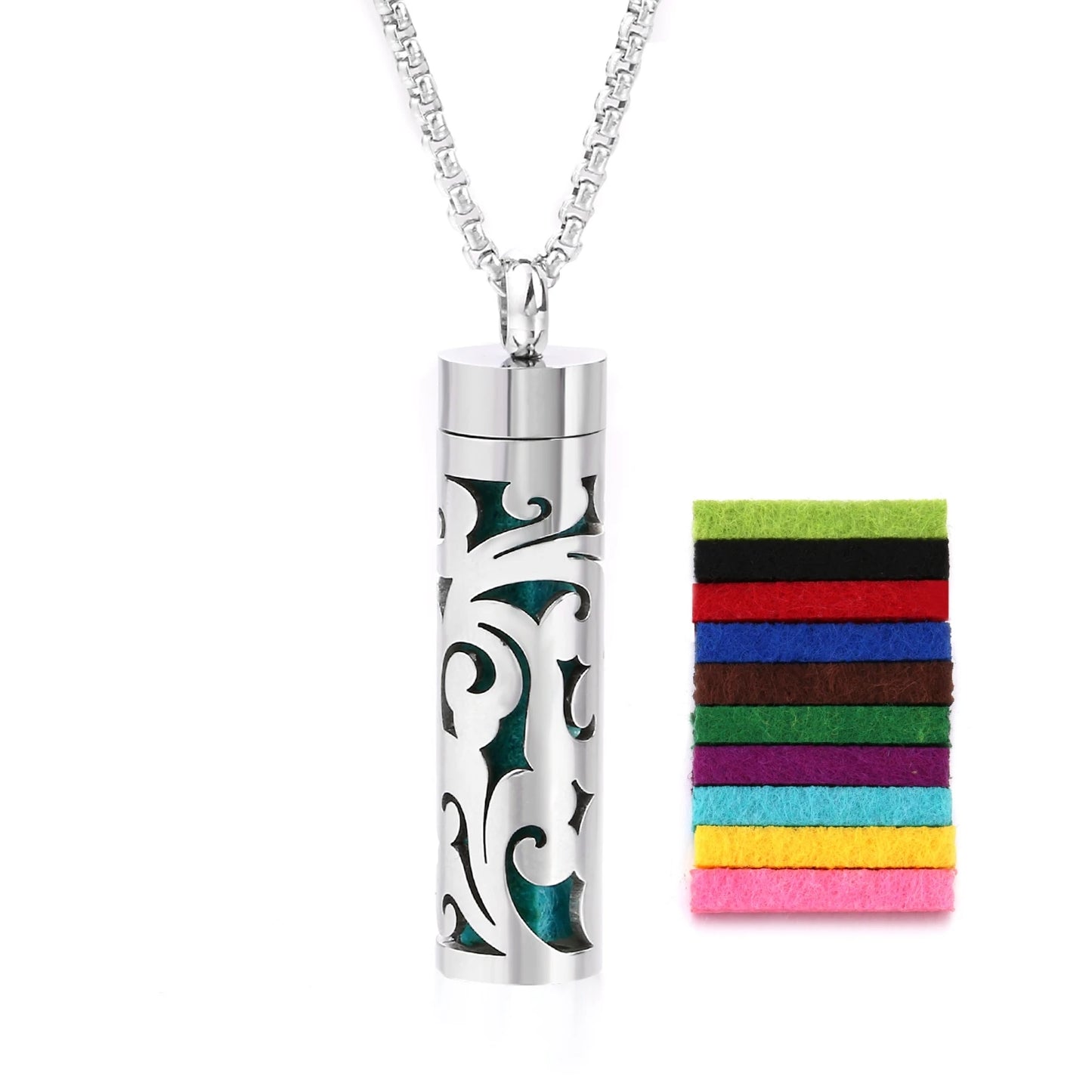Essential Oil Necklace Aromatherapy Pendant Necklace 316L Stainless Steel Diffuser Necklace, Essential Oil Jewelry Gift