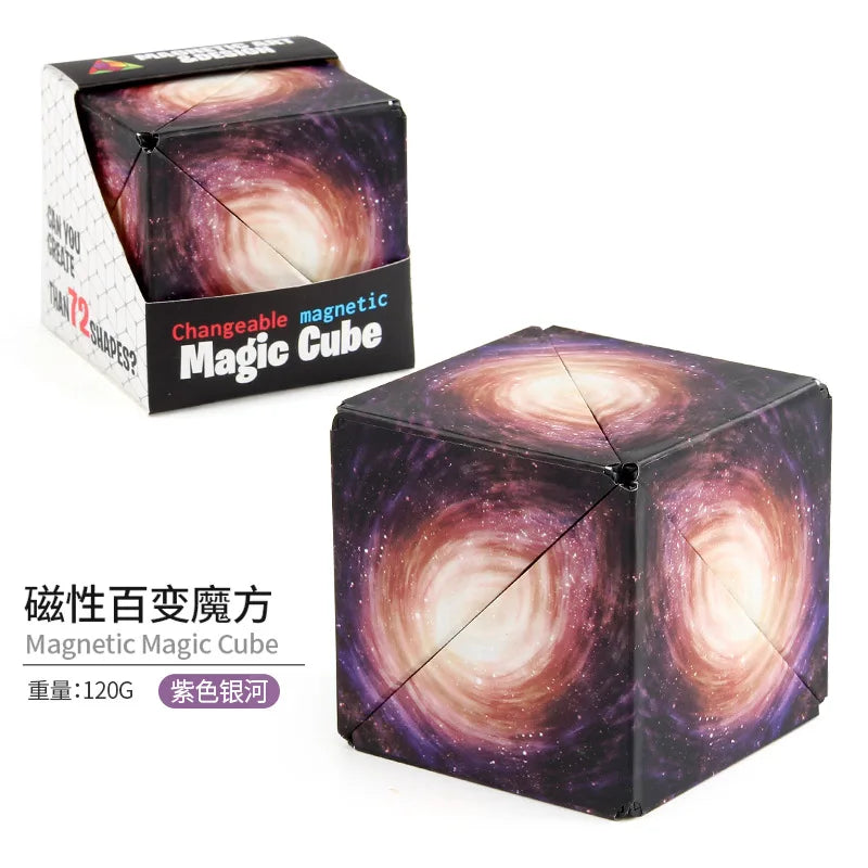 Variety Geometric Changeable Magnetic Magic Cube Anti Stress 3D Hand Flip Puzzle Cube Kids Stress Reliever Fidget Toy
